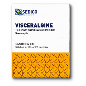 VISCERALGINE 5 MG / 2 ML ( TIEMONIUM METHYL SULPHATE ) SOLUTION FOR IV & IM INJECTION 6 AMPOULES 2 ML